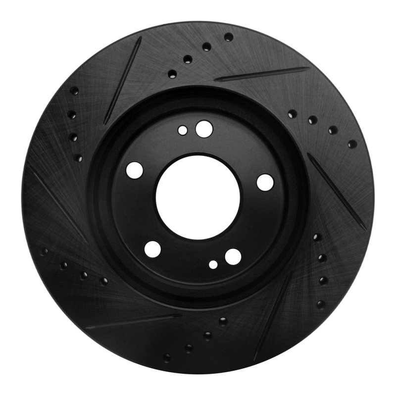 Chrysler Sebring Brake Rotor (1) - Front Right - R1 Concepts - Drilled & Slotted - Black - `00-`24